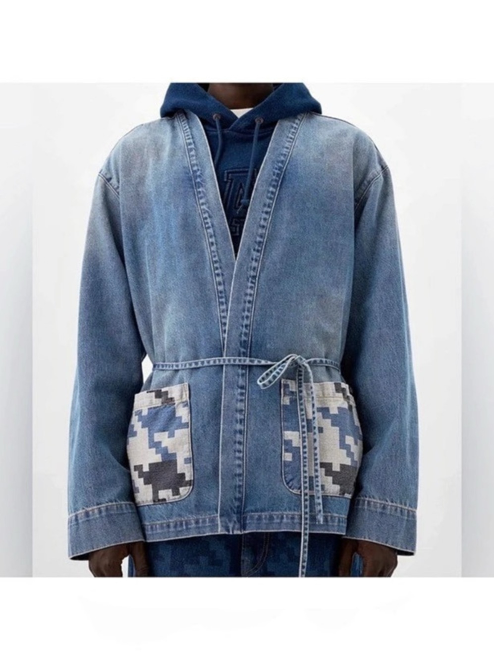 GAP Dap Collaboration Harlem Denim Wrap Jacket Blue XL/XXL